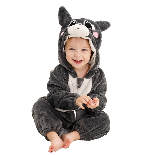 MICHLEY Halloween Baby Rompers Winter Hooded Flannel Toddler Infant Clothes Overall Bodysuits Jumpsuit Costume For Kid Bebe