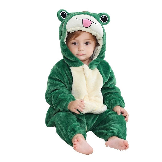 MICHLEY Halloween Baby Rompers Winter Hooded Flannel Toddler Infant Clothes Overall Bodysuits Jumpsuit Costume For Kid Bebe