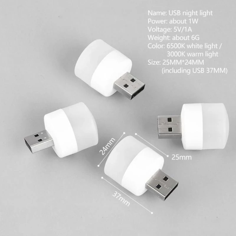 50/1Pcs Mini USB Night Light